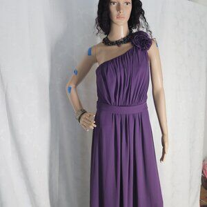 ***Elegant Purple One-Shoulder Gown*** By After Six